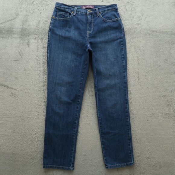 Gloria Vanderbilt Jeans Womens Size 8S Blue High-Rise Amanda Straight 28" Inseam - Picture 1 of 15